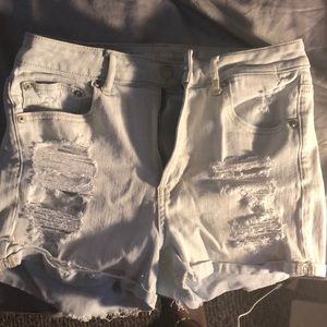 distressed high waist shorts